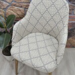 Büyük Kollu Sandalye Kılıfı Jakar Kumaş, Baklava Kahve