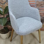 Büyük Kollu Sandalye Kılıfı Jakar Kumaş, Gri