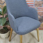 Büyük Kollu Sandalye Kılıfı Jakar Kumaş, Antrasit