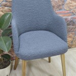 Büyük Kollu Sandalye Kılıfı Jakar Kumaş, Antrasit