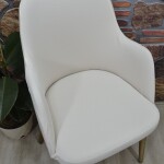 Büyük Kollu Sandalye Kılıfı Lakos Kumaş, Krem