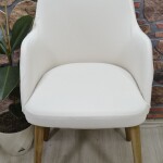 Büyük Kollu Sandalye Kılıfı Lakos Kumaş, Krem