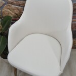 Büyük Kollu Sandalye Kılıfı Lakos Kumaş, Krem