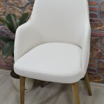 Büyük Kollu Sandalye Kılıfı Lakos Kumaş, Krem