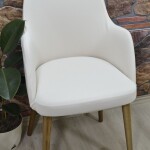 Büyük Kollu Sandalye Kılıfı Lakos Kumaş, Krem