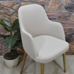 Büyük Kollu Sandalye Kılıfı Lakos Kumaş, Kakao