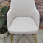 Büyük Kollu Sandalye Kılıfı Lakos Kumaş, Kakao