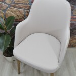 Büyük Kollu Sandalye Kılıfı Lakos Kumaş, Kakao