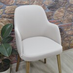 Büyük Kollu Sandalye Kılıfı Lakos Kumaş, Kakao