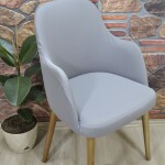 Büyük Kollu Sandalye Kılıfı Lakos Kumaşi, Gri