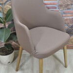 Büyük Kollu Sandalye Kılıfı Lakos Kumaş, K.KAhve