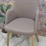 Büyük Kollu Sandalye Kılıfı Lakos Kumaş, K.KAhve