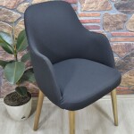 Büyük Kollu Sandalye Kılıfı Lakos Kumaş, Siyah