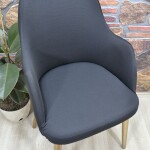 Büyük Kollu Sandalye Kılıfı Lakos Kumaş, Siyah