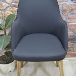 Büyük Kollu Sandalye Kılıfı Lakos Kumaş, Siyah