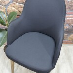 Büyük Kollu Sandalye Kılıfı Lakos Kumaş, Siyah