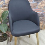 Büyük Kollu Sandalye Kılıfı Lakos Kumaş, Siyah