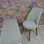 Sandalye Takımı 4 Adet Sanandalye 1 Adet Sırtsız Puf