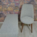 Sandalye Takımı 4 Adet Sanandalye 1 Adet Sırtsız Puf