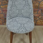 Oval Sandalye Kılıfı Jakar Kumaş