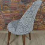 Oval Sandalye Kılıfı Jakar Kumaş