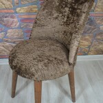 Retro Sandalye Kılıfı Kahve