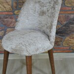 Retro Sandalye Kılıfı Kadife kumaş