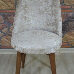 Retro Sandalye Kılıfı Kadife kumaş