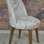 Retro Sandalye Kılıfı Kadife kumaş