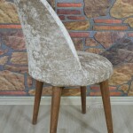 Retro Sandalye Kılıfı Kadife kumaş