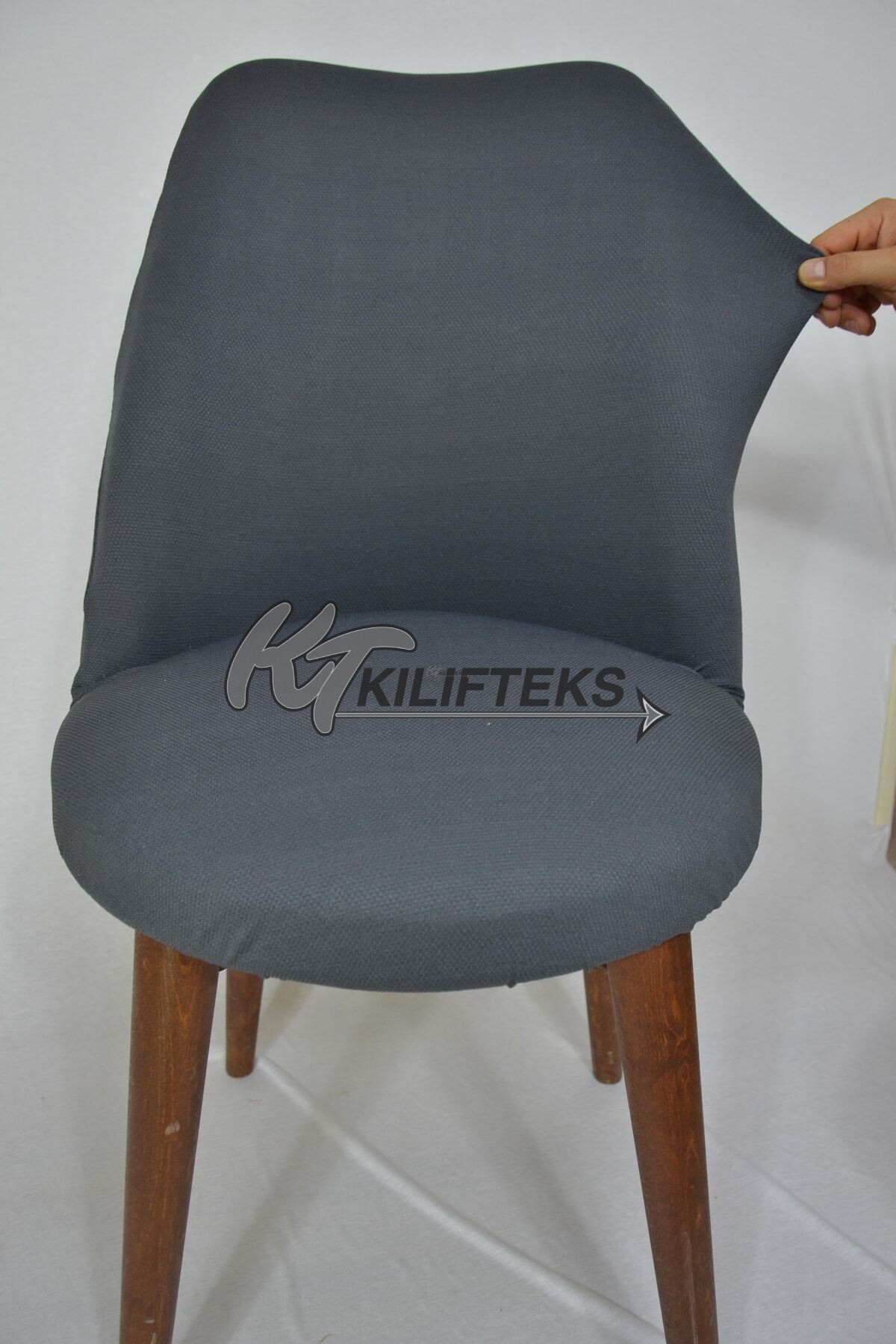Retro Sandalye Kılıfı Antrasit