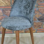 Retro Sandalye Kılıfı kadife kumaş