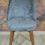 Retro Sandalye Kılıfı kadife kumaş