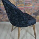 USTU OVAL SANDALYE KILIFI SIYAH