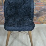 USTU OVAL SANDALYE KILIFI SIYAH