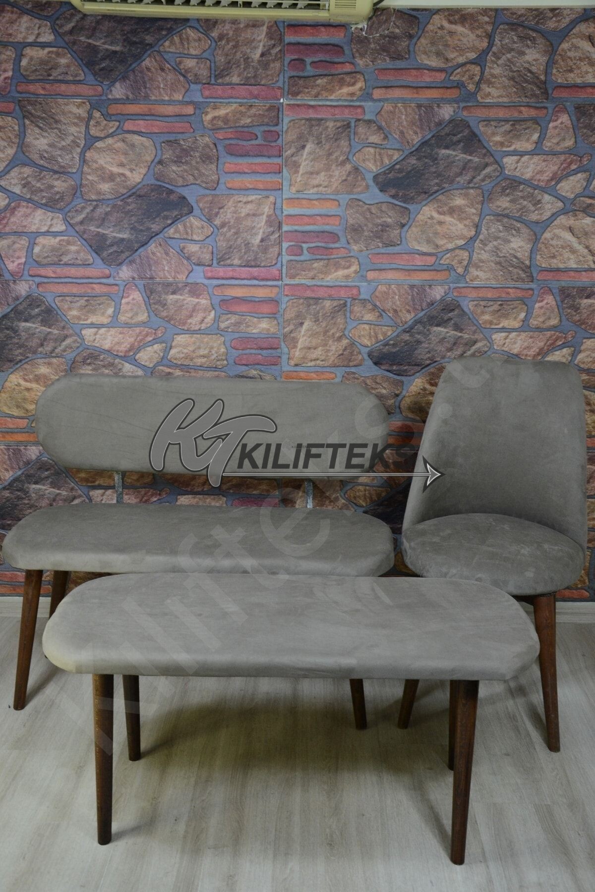 Takım Bench Puf Sandalye Örtüsü Ithal Kumaş Süvet